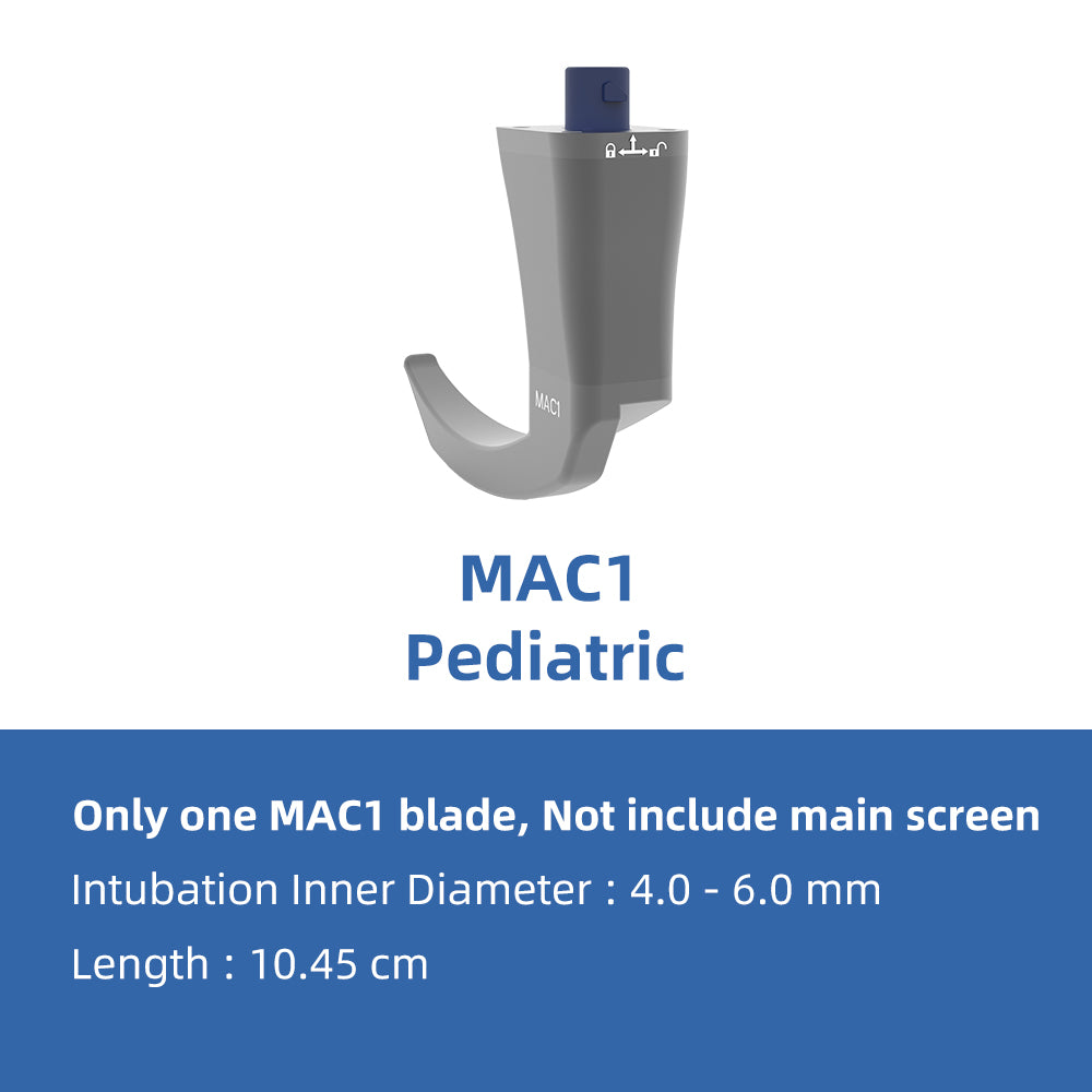 Hoja de laringoscopio reutilizable MAC1 Blade, compatible con todas las pantallas CRHTL