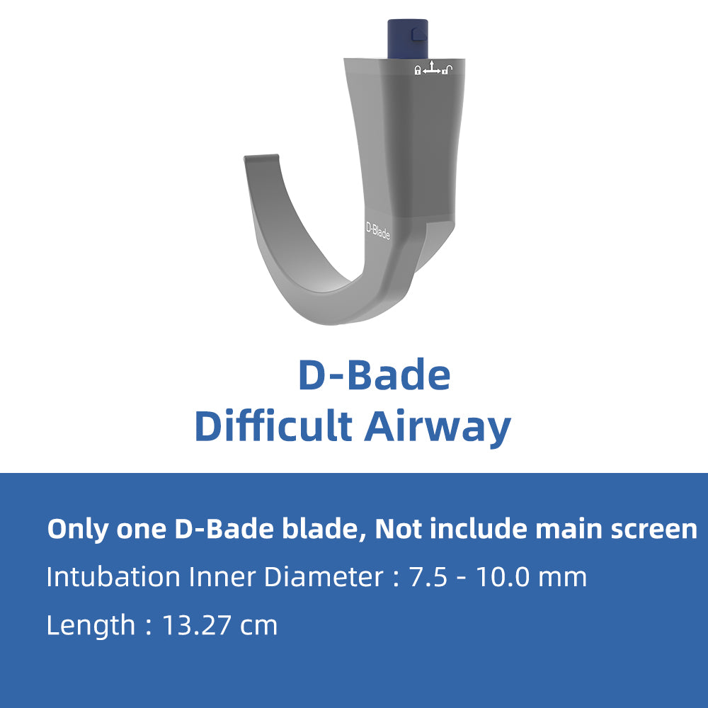 Lâmina de laringoscópio reutilizável D-Blade, compatível com todos os monitores CRHTL.